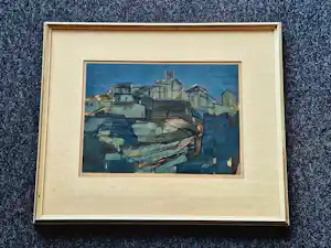 Gerard Altmann - Rotterdams impressionist - grote Lithografie "Toscane by night " gesigneerd verkauft für € 55!