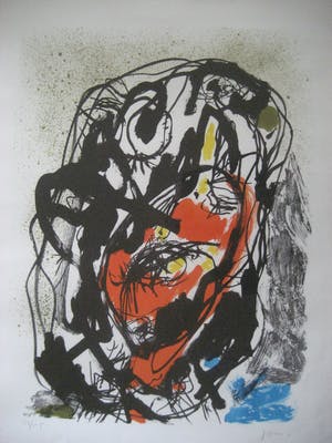 Asger Jorn - Uit de serie 'Von Kopf bis Fuss' - ingelijst - oplage 75 kopen? Bied vanaf 1095!