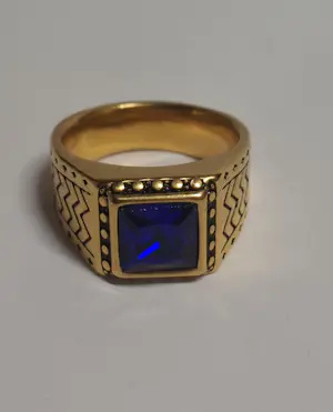 Nieuwe Edelsteen ring voor heren, vintage vierkante ring. kopen? Bied vanaf 35!