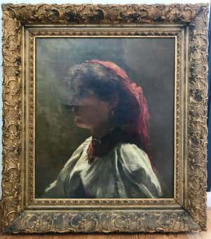 Roland Larij - Romantisch vrouwenportret verkocht voor € 300!