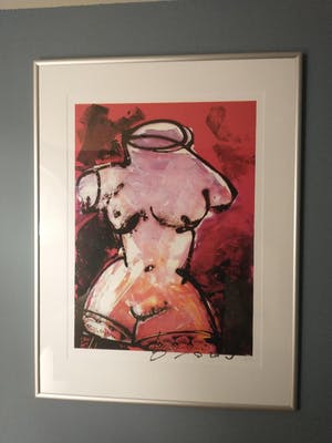 Herman Brood - Torso Red, zeefdruk (mooi ingelijst, groot) kopen? Bied vanaf 695!