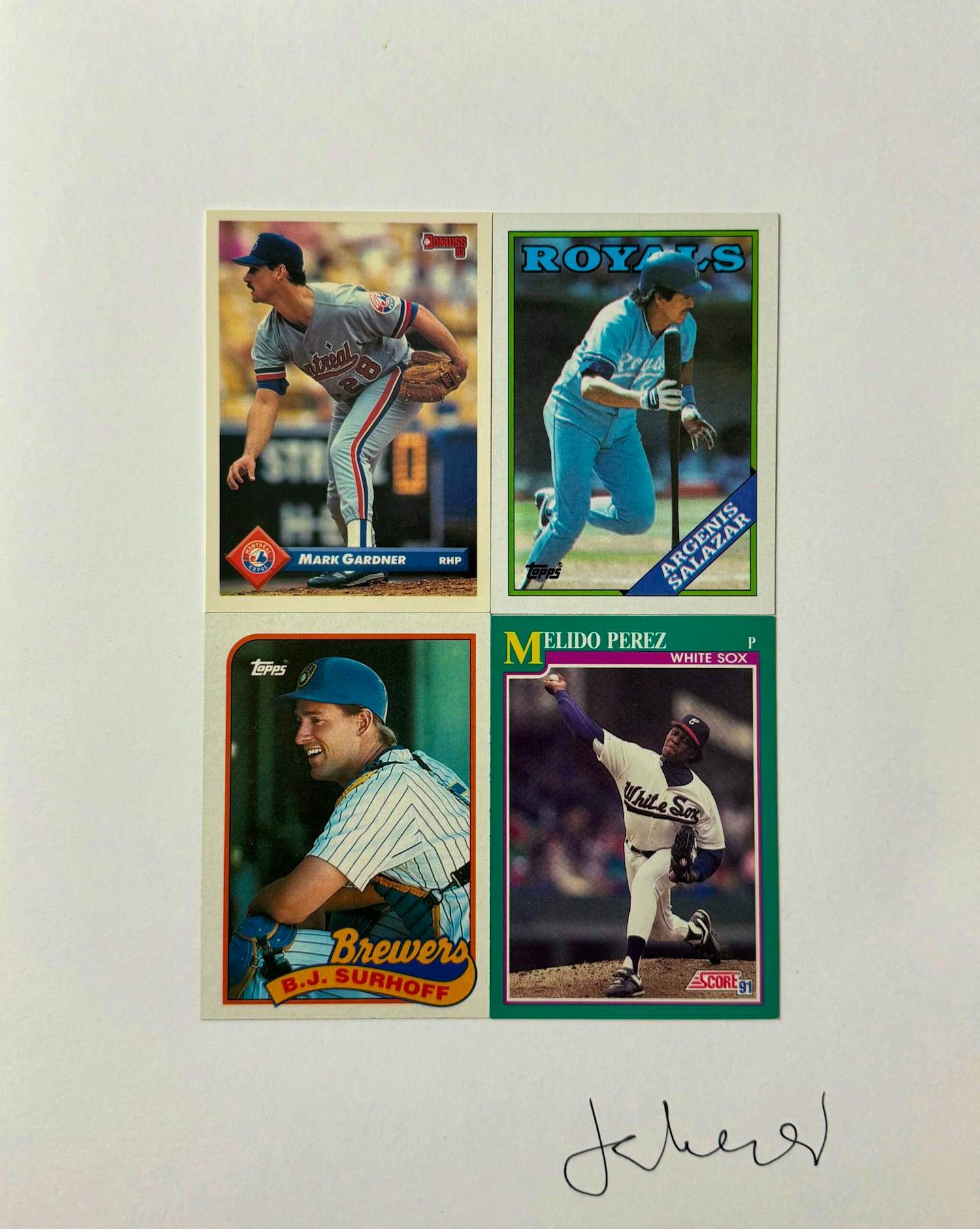 Jan Henderikse - Topps - Collage van vier baseball cards kopen? Bied vanaf 40!