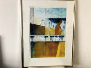 Magda Luttikhuizen - Zeefdruk, Zonder titel - Ingelijst verkocht voor € 50!