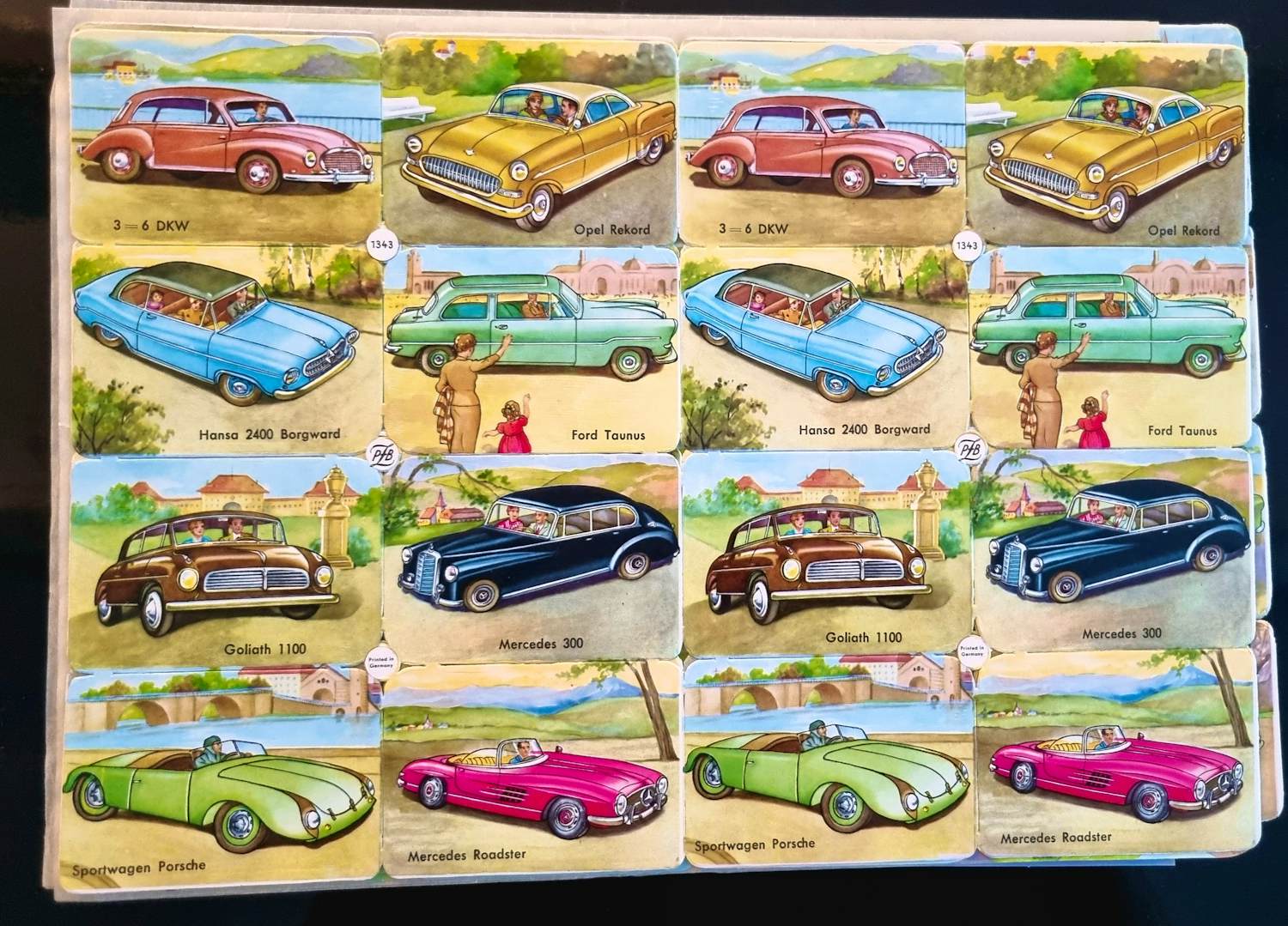 Diverse kunstenaars - Vintage poezieplaatjes auto's en vliegtuigen kopen? Bied vanaf 40!