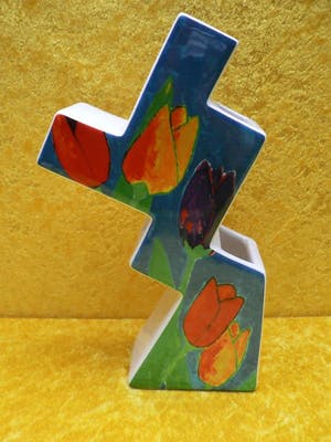 Niet of onleesbaar gesigneerd - Janine Lokhorst - Schoonhoven Keramiek - Tulpenvaas kopen? Bied vanaf 1!