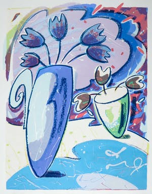 Susette van de Lande - Zeefdruk, Tulpen voor trees kopen? Bied vanaf 1!