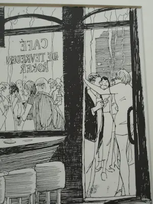 Peter van Straaten - Zeefdruk – ‘Café De Tevreden Roker’ kopen? Bied vanaf 50!