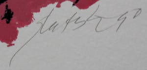 Ger Lataster - Zeefdruk met gedicht, van Bert Schierbeek - 1990 kopen? Bied vanaf 75!