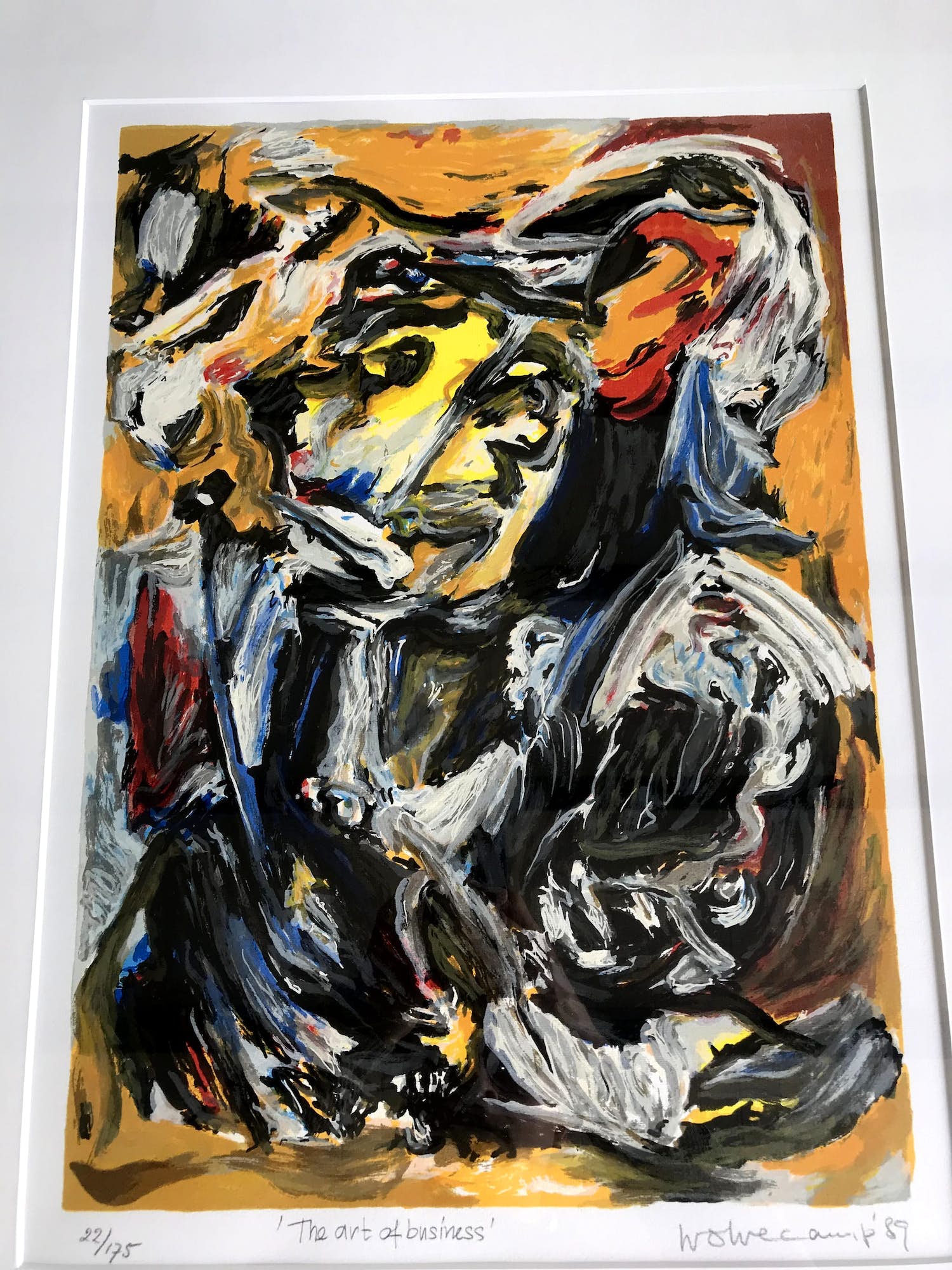 Theo Wolvecamp - ‘The Art of Business’ (ingelijste zeefdruk met beperkte oplage) verkocht voor € 325!