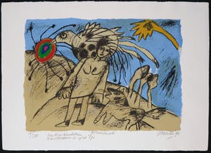 Corneille - Portfolio met vier litho's, Promenade, met een gedicht door Simon Vinkenoog kopen? Bied vanaf 1!