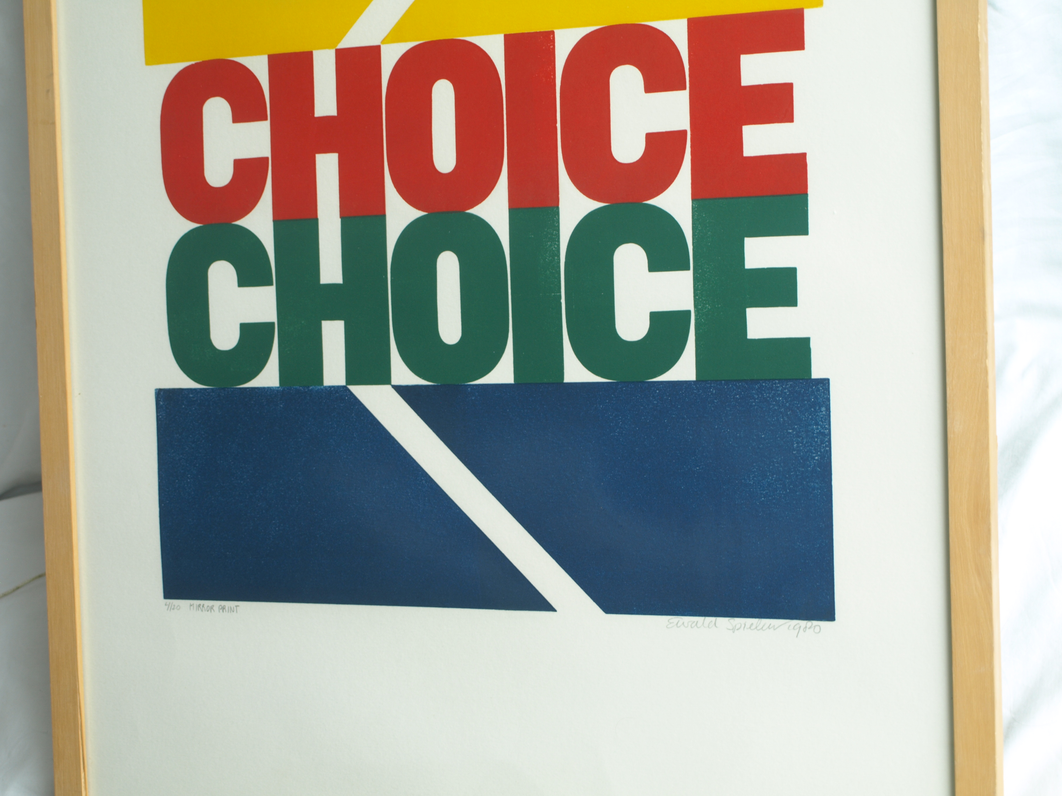 Ewald Spieker - Zeefdruk , Mirror Print “Choice” – gesigneerd & ingelijst - 1980 kopen? Bied vanaf 1!