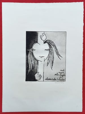 Ans Wortel - Met ogen als vogels je staande houden, aquatint ets (kleine oplage) kopen? Bied vanaf 50!