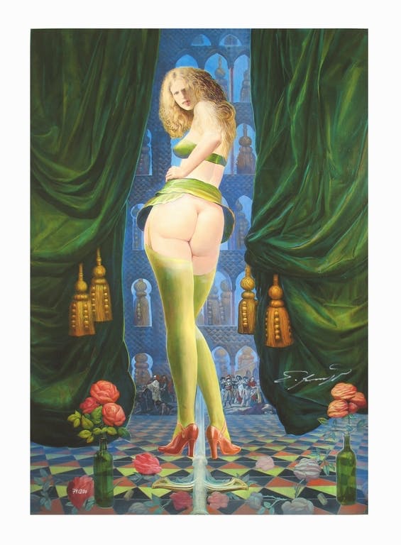 Ernst Fuchs - Ernst Fuchs, Handgesigneerde giclée, Uta Rückenakt kopen? Bied vanaf 55!