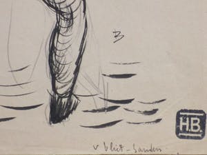 Herman Bieling - Boksgevecht - Pentekening kopen? Bied vanaf 35!