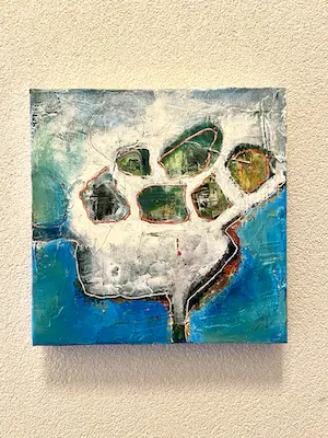 Marinel Vieleers - Blauw/wit met vormen kopen? Bied vanaf 60!