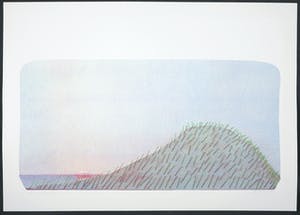 Doris Groeneveld - Zeefdruk, Duin bij ondergaande zon kopen? Bied vanaf 1!