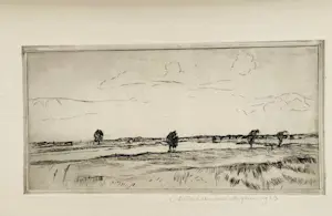 Antoon Derkzen van Angeren - Vier bomen aan een rivieroever kopen? Bied vanaf 45!