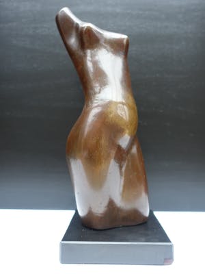 Brons (Onbekend) - Vrouwentorso in brons, mooi zwaar beeld. kopen? Bied vanaf 190!