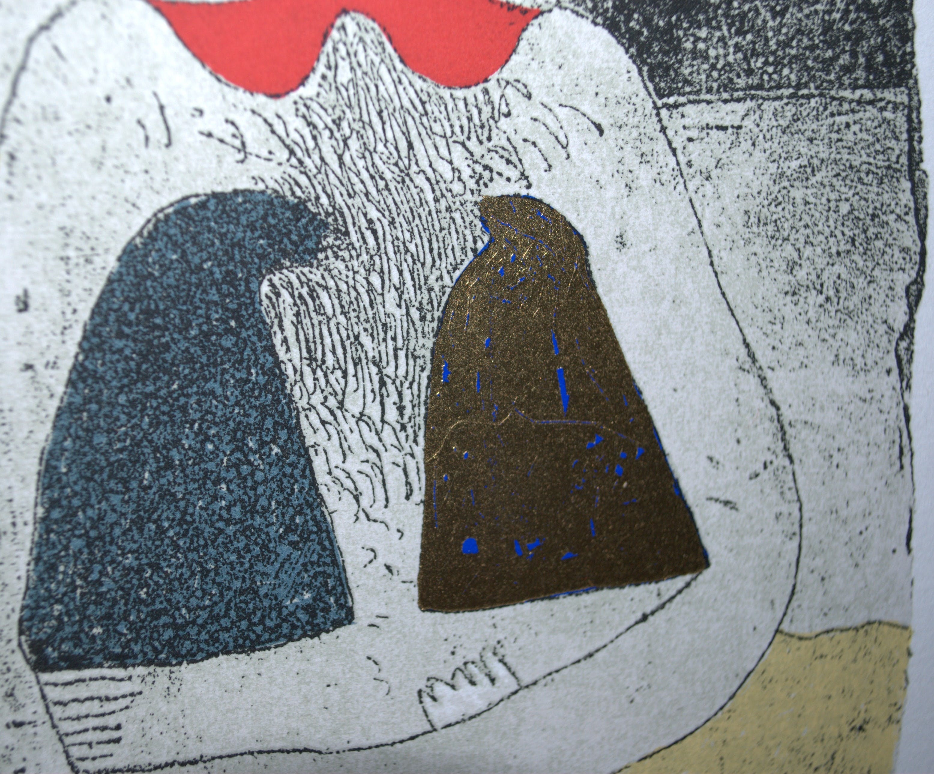 Michel van Overbeeke - communicatie - zeefdruk met bladgoud 22 k. kopen? Bied vanaf 40!