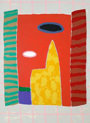 Harrie Gerritz - De gele kerk, zeefdruk verkocht voor € 75!