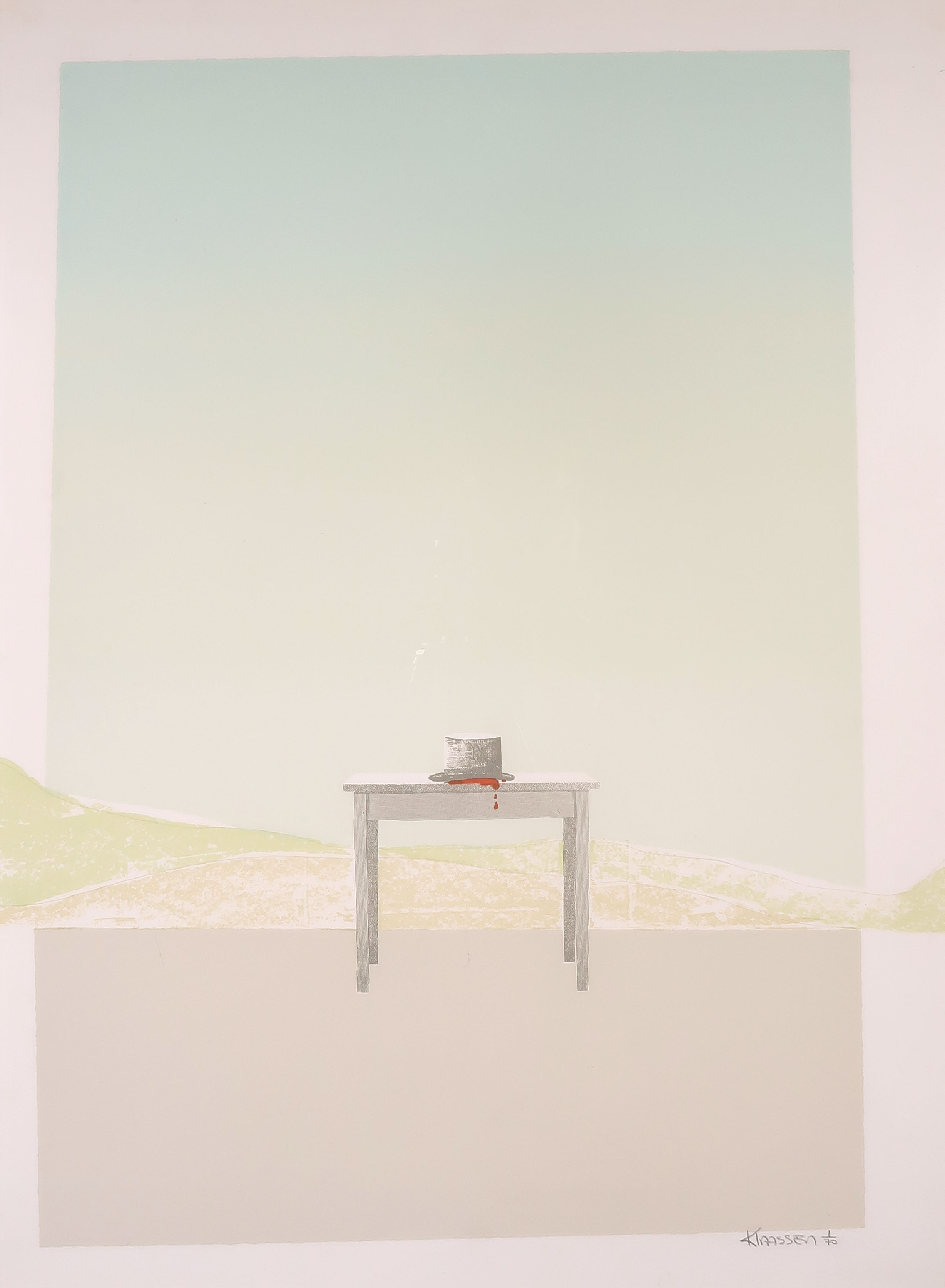 Wil Klaassen - Zeefdruk, De Hoed - Ingelijst kopen? Bied vanaf 1!