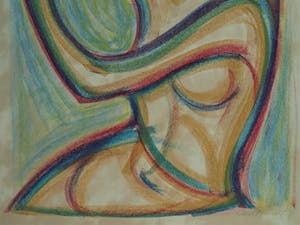 Klaas Pijlman - Pastel , Naakte vrouw – 1957 – 60 x 50 cm kopen? Bied vanaf 30!