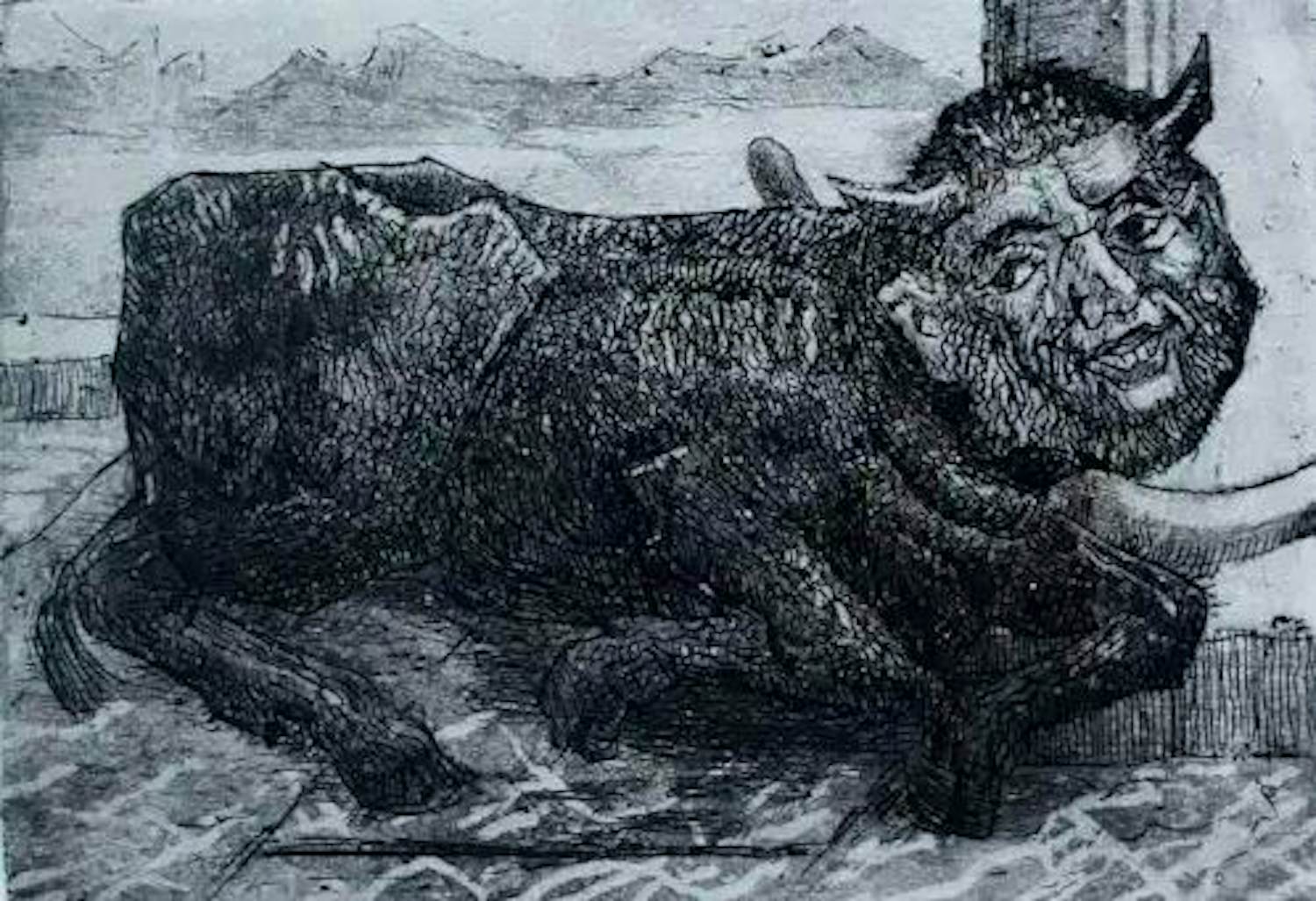 Willem Hendrik van Norden - Ets: De dood van de minotaurus kopen? Bied vanaf 39!