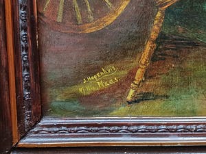 Niet of onleesbaar gesigneerd - Vrouw aan spinnewiel. kopen? Bied vanaf 1!