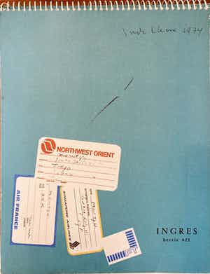 Jan Montyn - Kleurenets met boek, Indochine 1974. verkocht voor € 75!