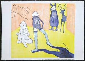 Angelique van Wesemael - Houtsnede, Zonder titel kopen? Bied vanaf 1!