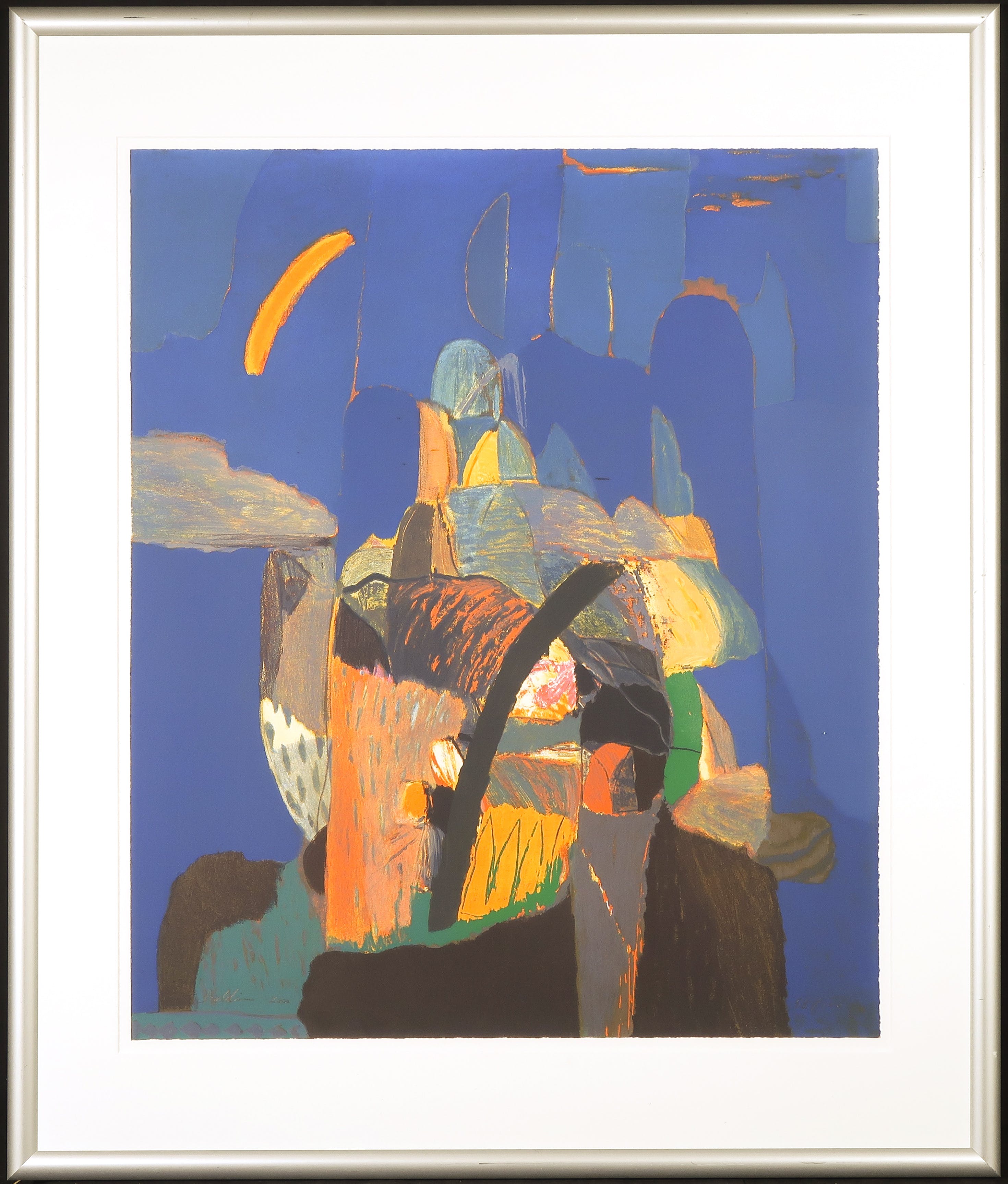 Ahmad Baldin - Zeefdruk, Nacht - Ingelijst kopen? Bied vanaf 35!