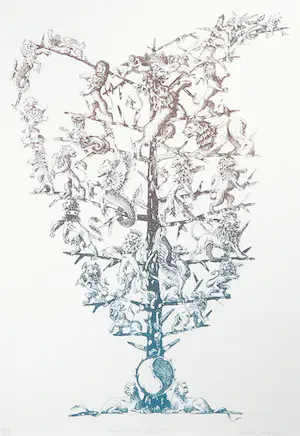 Valentin Bakardjiev - Zeefdruk, Directions of life: Lions - Ingelijst (Groot) kopen? Bied vanaf 35!