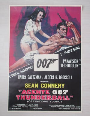 Curiosa - Italiaans filmaffiche: James Bond 007, Thunderball, Sean Connery (1965) kopen? Bied vanaf 1!