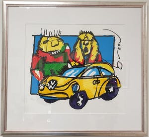 Herman Brood - VW Beetle - Ingelijst - Gesigneerd - 66/200 kopen? Bied vanaf 195!