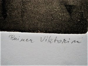Rainer Viktorin - prominent Oostenrijks graficus- handgekleurde Ets - Nachtlicht - E.A. exemplaar kopen? Bied vanaf 30!