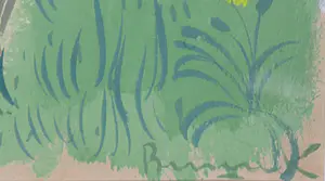 Herman Berserik - Gouache, Boerderij met geiten - Ingelijst kopen? Bied vanaf 1500!