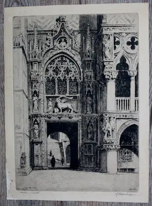 Hendrikus Roodenburg - Ets: La Porta della Carta, Venezia kopen? Bied vanaf 39!