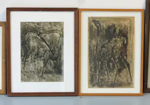 Janus Nuiten - Lot van 5 unieke werken op papier, Dieren / figuren kopen? Bied vanaf 75!