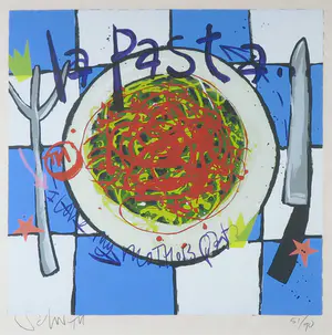 Selwyn Senatori - Zeefdruk, La Pasta - Ingelijst kopen? Bied vanaf 1!