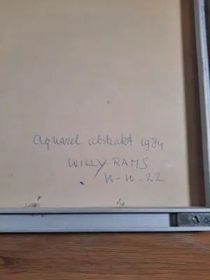 Willy Rams - Abstract aquarel 1984 kopen? Bied vanaf 35!
