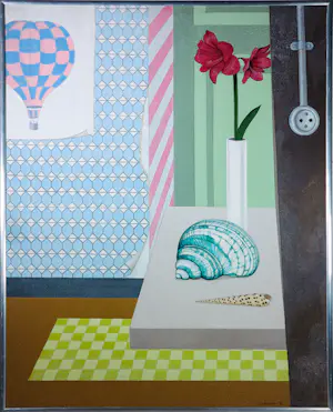 AcheterKees Balvers - Acryl op doek, Stilleven met o.a. stopcontact - Ingelijst? Enchérissez de 150!