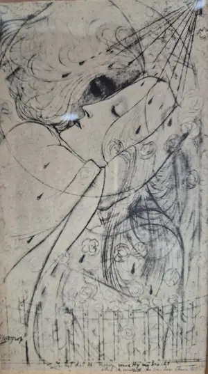 Jan Toorop - Elegante Art Nouveau afdruk naar Jan Toorop – symbolistische vrouw – ingelijst kopen? Bied vanaf 25!