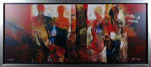 Peter Meijer - Zeefdruk op paneel, Zucht naar het westen - Ingelijst (Groot) verkocht voor € 60!