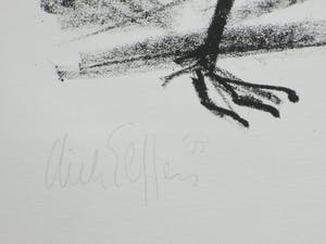 Dick Elffers - Twee hanen - Litho kopen? Bied vanaf 30!