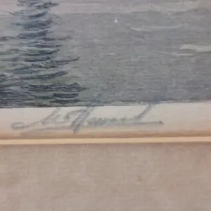 Antoon Hemert - ets / aquarel - "Polder" - ingelijst achter glas - 26010 kopen? Bied vanaf 40!