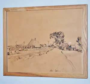 Jan Zondag - Laaksum, Friesland 1971 - inkttekening kopen? Bied vanaf 75!