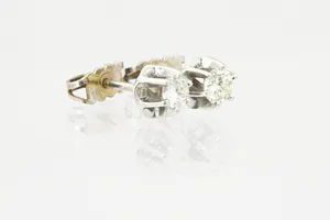 Exclusieve set 14 krt witgoud & diamanten (ca.0.50ct / M/SI1) oorstekers kopen? Bied vanaf 190!