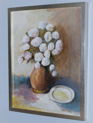 Niet of onleesbaar gesigneerd - Stilleven met bloemen - olieverf kopen? Bied vanaf 10!