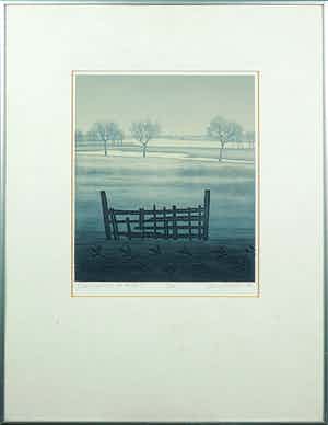 Hans Heijman - Kleurenets, Het spoor van de kraai - Ingelijst verkocht voor € 35!