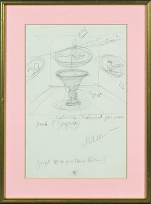 Luca Maria Patella - Potlood- en pentekening, Celui qui ... - Ingelijst kopen? Bied vanaf 1!